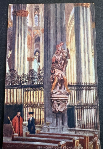 Vtg postcard tucks - tucks, oilette