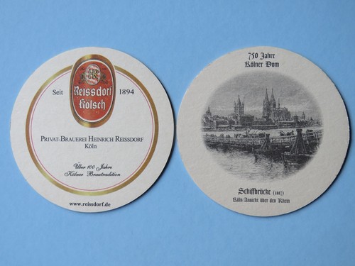 Beer coaster reissdorf kolsch - beer,