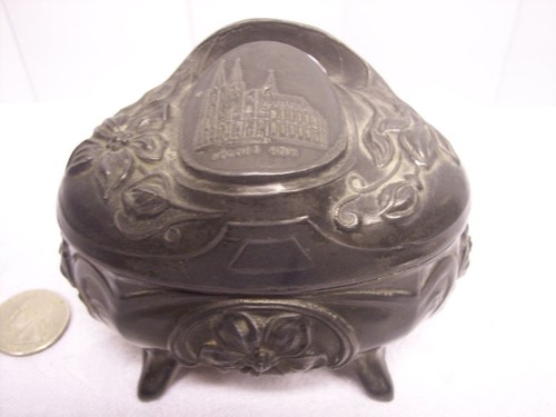 Antique spelter silver plate - spelter,