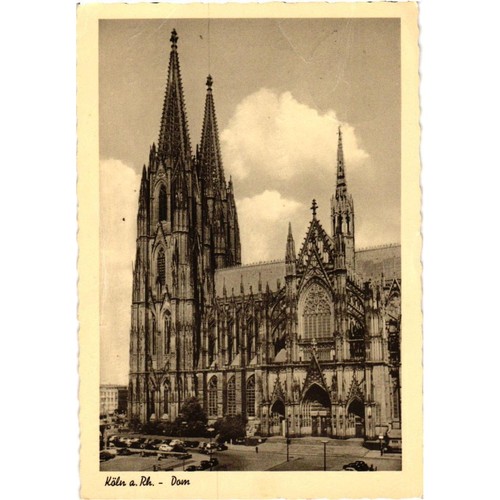 Vintage 1954 cologne cathedral - vintage,